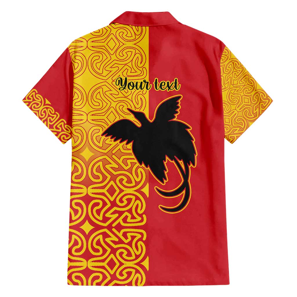 Papua New Guinea Oro Tapa Personalised Family Matching Off Shoulder Short Dress and Hawaiian Shirt Simple Bird of Paradise Style - Polynesian Pride