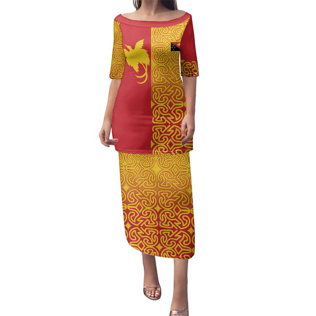 Papua New Guinea Oro Tapa Personalised Family Matching Puletasi and Hawaiian Shirt Simple Bird of Paradise Style - Polynesian Pride