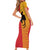 Papua New Guinea Oro Tapa Personalised Family Matching Short Sleeve Bodycon Dress and Hawaiian Shirt Simple Bird of Paradise Style - Polynesian Pride