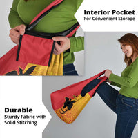 Papua New Guinea Oro Tapa Personalised Grocery Bag Simple Bird of Paradise Style - Polynesian Pride