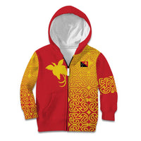 Papua New Guinea Oro Tapa Personalised Kid Hoodie Simple Bird of Paradise Style - Polynesian Pride
