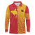 Papua New Guinea Oro Tapa Personalised Long Sleeve Polo Shirt Simple Bird of Paradise Style - Polynesian Pride