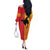 Papua New Guinea Oro Tapa Personalised Off The Shoulder Long Sleeve Dress Simple Bird of Paradise Style - Polynesian Pride