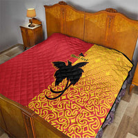 Papua New Guinea Oro Tapa Personalised Quilt Simple Bird of Paradise Style - Polynesian Pride