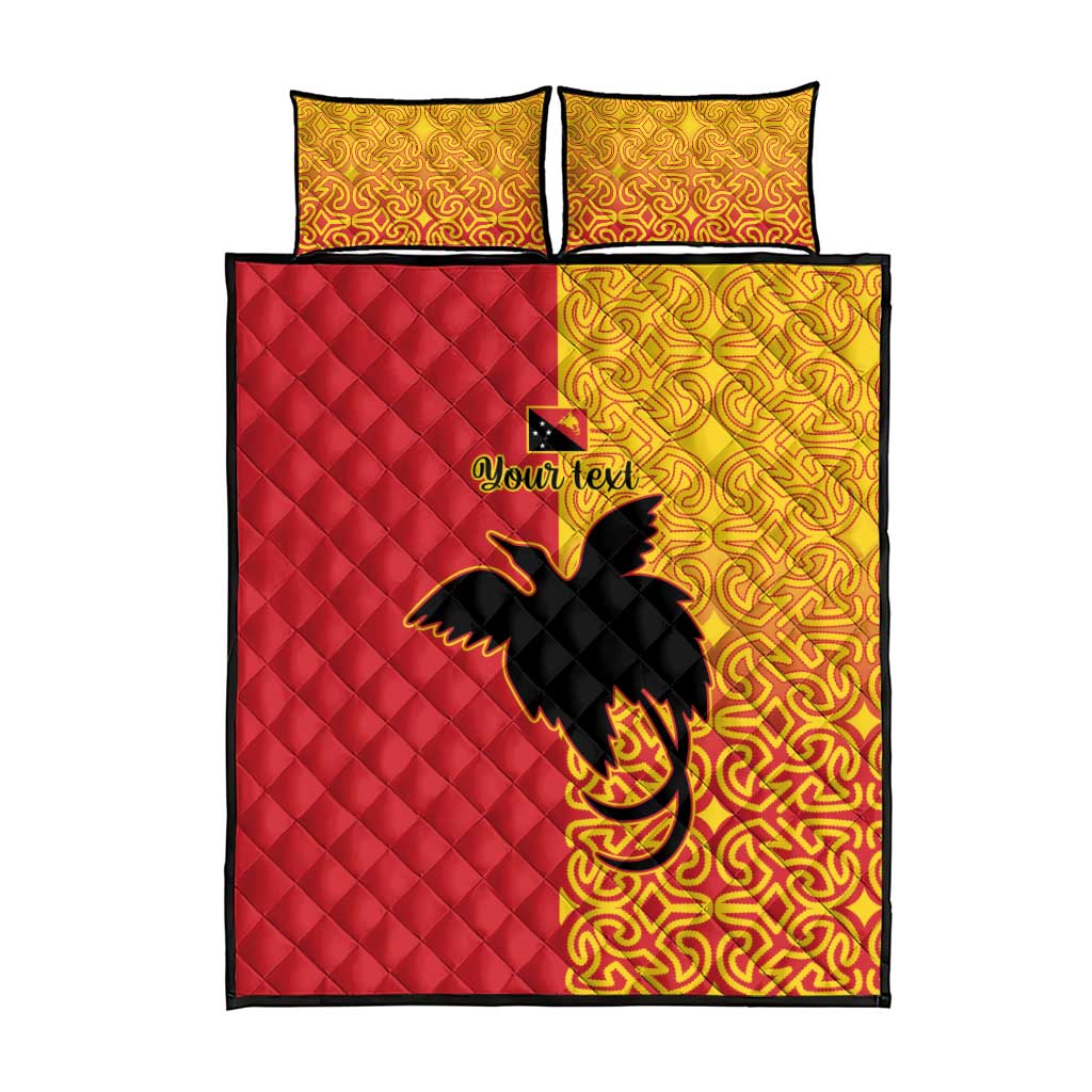 Papua New Guinea Oro Tapa Personalised Quilt Bed Set Simple Bird of Paradise Style - Polynesian Pride