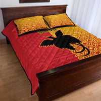 Papua New Guinea Oro Tapa Personalised Quilt Bed Set Simple Bird of Paradise Style - Polynesian Pride