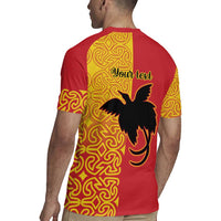 Papua New Guinea Oro Tapa Personalised Rugby Jersey Simple Bird of Paradise Style - Polynesian Pride