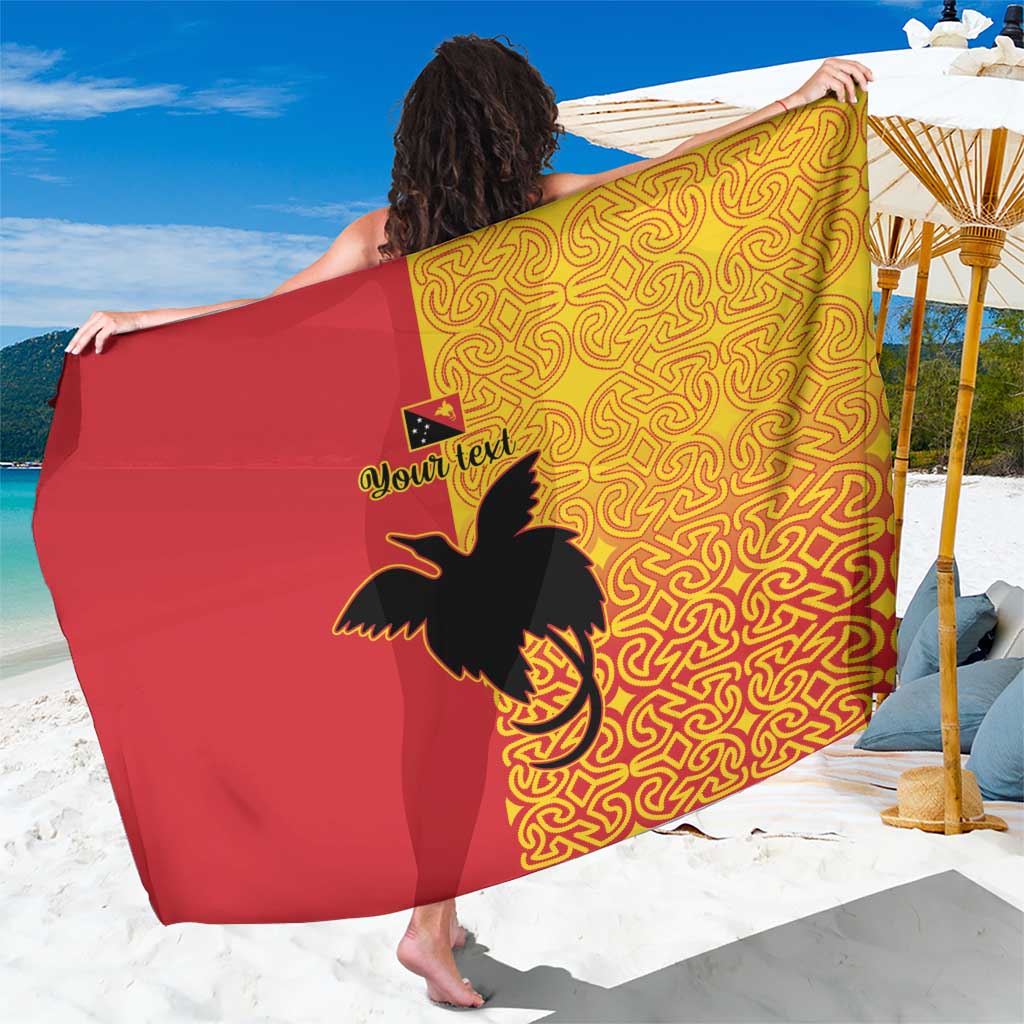 Papua New Guinea Oro Tapa Personalised Sarong Simple Bird of Paradise Style - Polynesian Pride