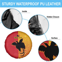 Papua New Guinea Oro Tapa Personalised Spare Tire Cover Simple Bird of Paradise Style - Polynesian Pride
