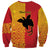Papua New Guinea Oro Tapa Personalised Sweatshirt Simple Bird of Paradise Style - Polynesian Pride