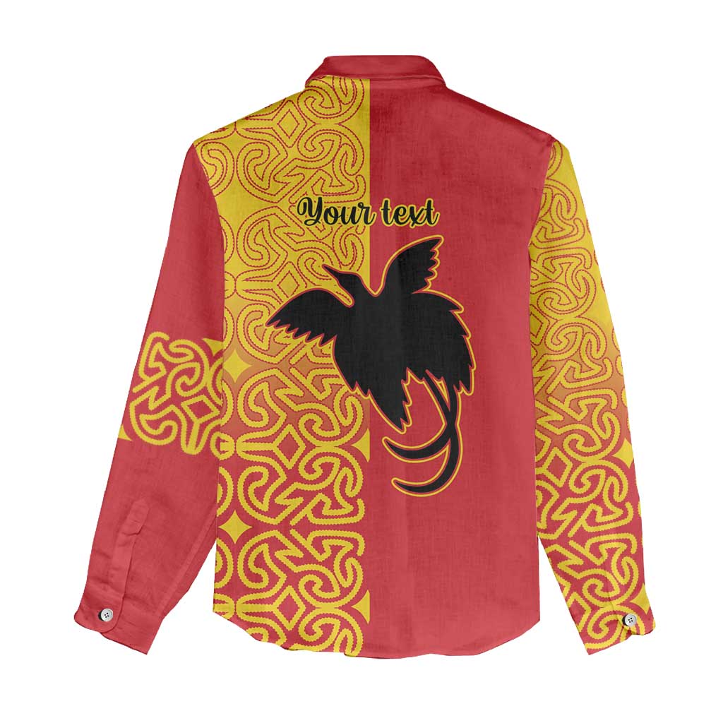 Papua New Guinea Oro Tapa Personalised Women Casual Shirt Simple Bird of Paradise Style - Polynesian Pride