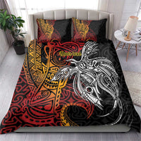 Papua New Guinea Sepik Personalised Bedding Set PNG Bird of Paradise Tattoo - Polynesian Pride