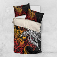 Papua New Guinea Sepik Personalised Bedding Set PNG Bird of Paradise Tattoo - Polynesian Pride