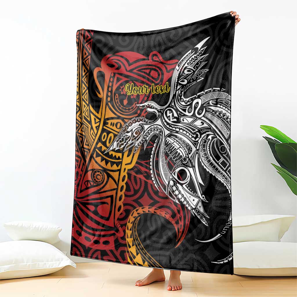 Papua New Guinea Sepik Personalised Blanket PNG Bird of Paradise Tattoo - Polynesian Pride