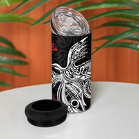 Papua New Guinea Sepik Personalised 4 in 1 Can Cooler Tumbler PNG Bird of Paradise Tattoo - Polynesian Pride