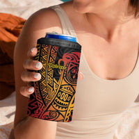 Papua New Guinea Sepik Personalised 4 in 1 Can Cooler Tumbler PNG Bird of Paradise Tattoo - Polynesian Pride