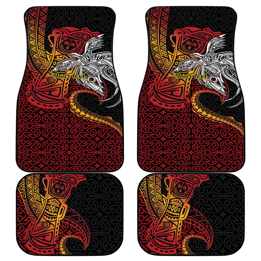 Papua New Guinea Sepik Personalised Car Mats PNG Bird of Paradise Tattoo - Polynesian Pride