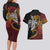 Papua New Guinea Sepik Personalised Couples Matching Long Sleeve Bodycon Dress and Hawaiian Shirt PNG Bird of Paradise Tattoo - Polynesian Pride