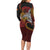 Papua New Guinea Sepik Personalised Family Matching Long Sleeve Bodycon Dress and Hawaiian Shirt PNG Bird of Paradise Tattoo - Polynesian Pride
