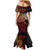 Papua New Guinea Sepik Personalised Family Matching Mermaid Dress and Hawaiian Shirt PNG Bird of Paradise Tattoo - Polynesian Pride