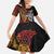 Papua New Guinea Sepik Personalised Family Matching Off The Shoulder Long Sleeve Dress and Hawaiian Shirt PNG Bird of Paradise Tattoo - Polynesian Pride