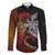 Papua New Guinea Sepik Personalised Family Matching Off The Shoulder Long Sleeve Dress and Hawaiian Shirt PNG Bird of Paradise Tattoo - Polynesian Pride