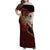 Papua New Guinea Sepik Personalised Family Matching Off Shoulder Maxi Dress and Hawaiian Shirt PNG Bird of Paradise Tattoo - Polynesian Pride