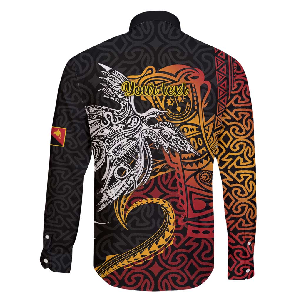 Papua New Guinea Sepik Personalised Family Matching Puletasi and Hawaiian Shirt PNG Bird of Paradise Tattoo - Polynesian Pride