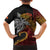 Papua New Guinea Sepik Personalised Family Matching Short Sleeve Bodycon Dress and Hawaiian Shirt PNG Bird of Paradise Tattoo - Polynesian Pride
