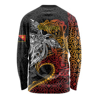 Papua New Guinea Sepik Personalised Long Sleeve Shirt PNG Bird of Paradise Tattoo - Polynesian Pride