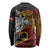 Papua New Guinea Sepik Personalised Long Sleeve Shirt PNG Bird of Paradise Tattoo - Polynesian Pride
