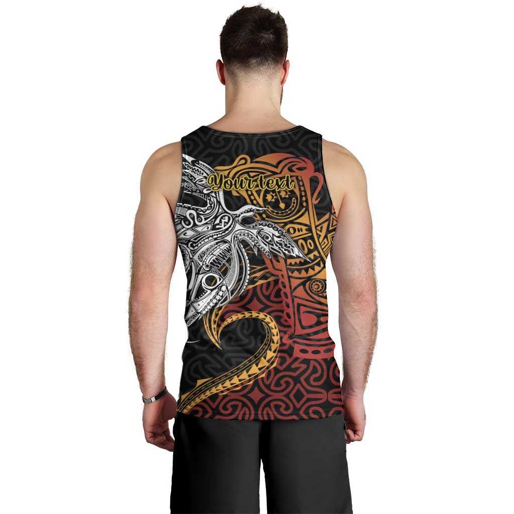 Papua New Guinea Sepik Personalised Men Tank Top PNG Bird of Paradise Tattoo LT9 - Polynesian Pride