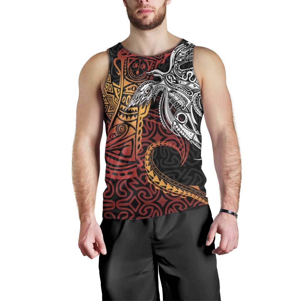 Papua New Guinea Sepik Personalised Men Tank Top PNG Bird of Paradise Tattoo LT9 - Polynesian Pride