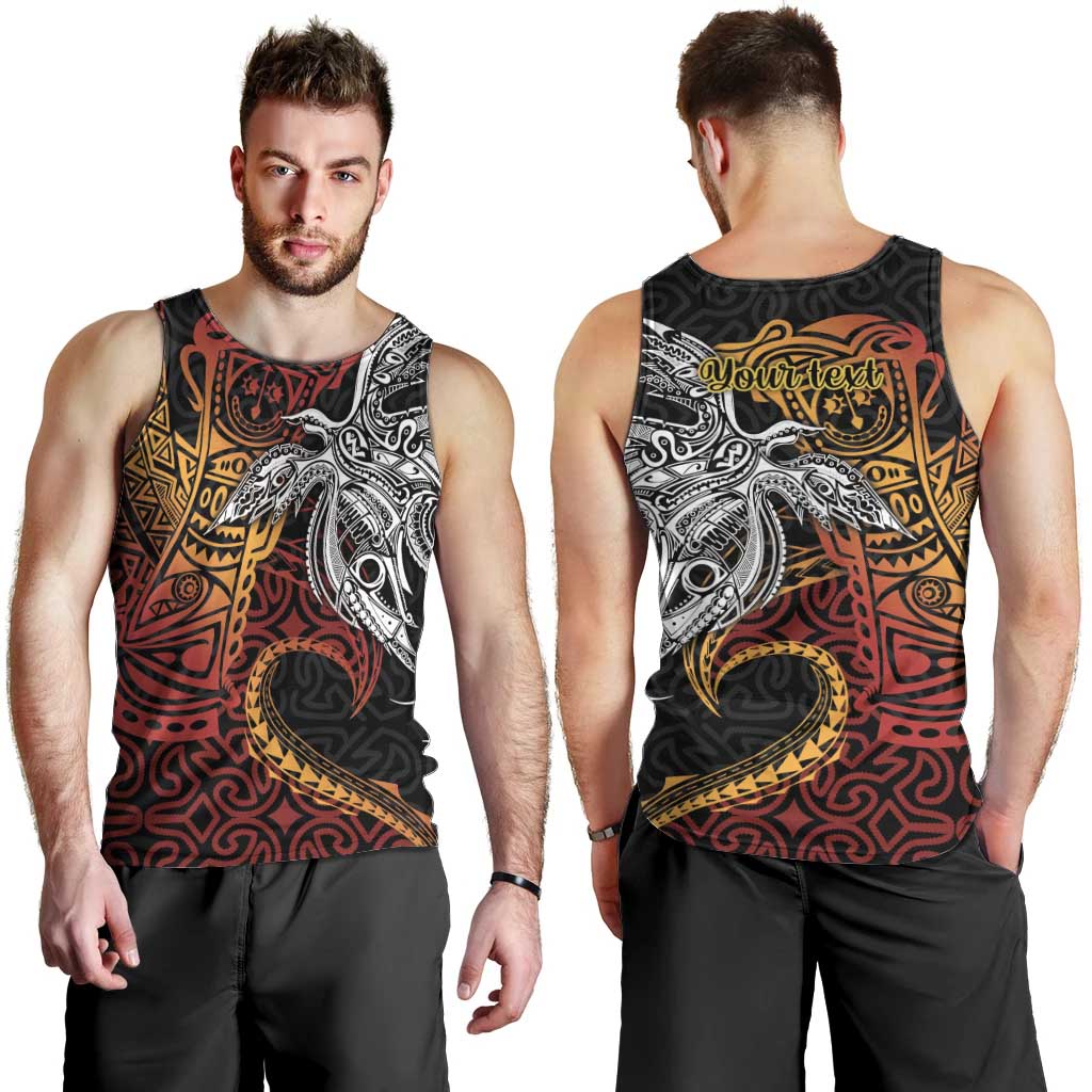 Papua New Guinea Sepik Personalised Men Tank Top PNG Bird of Paradise Tattoo LT9 - Polynesian Pride