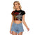 Papua New Guinea Sepik Personalised Raglan Cropped T Shirt PNG Bird of Paradise Tattoo - Polynesian Pride