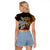 Papua New Guinea Sepik Personalised Raglan Cropped T Shirt PNG Bird of Paradise Tattoo - Polynesian Pride