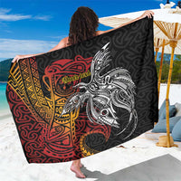 Papua New Guinea Sepik Personalised Sarong PNG Bird of Paradise Tattoo - Polynesian Pride