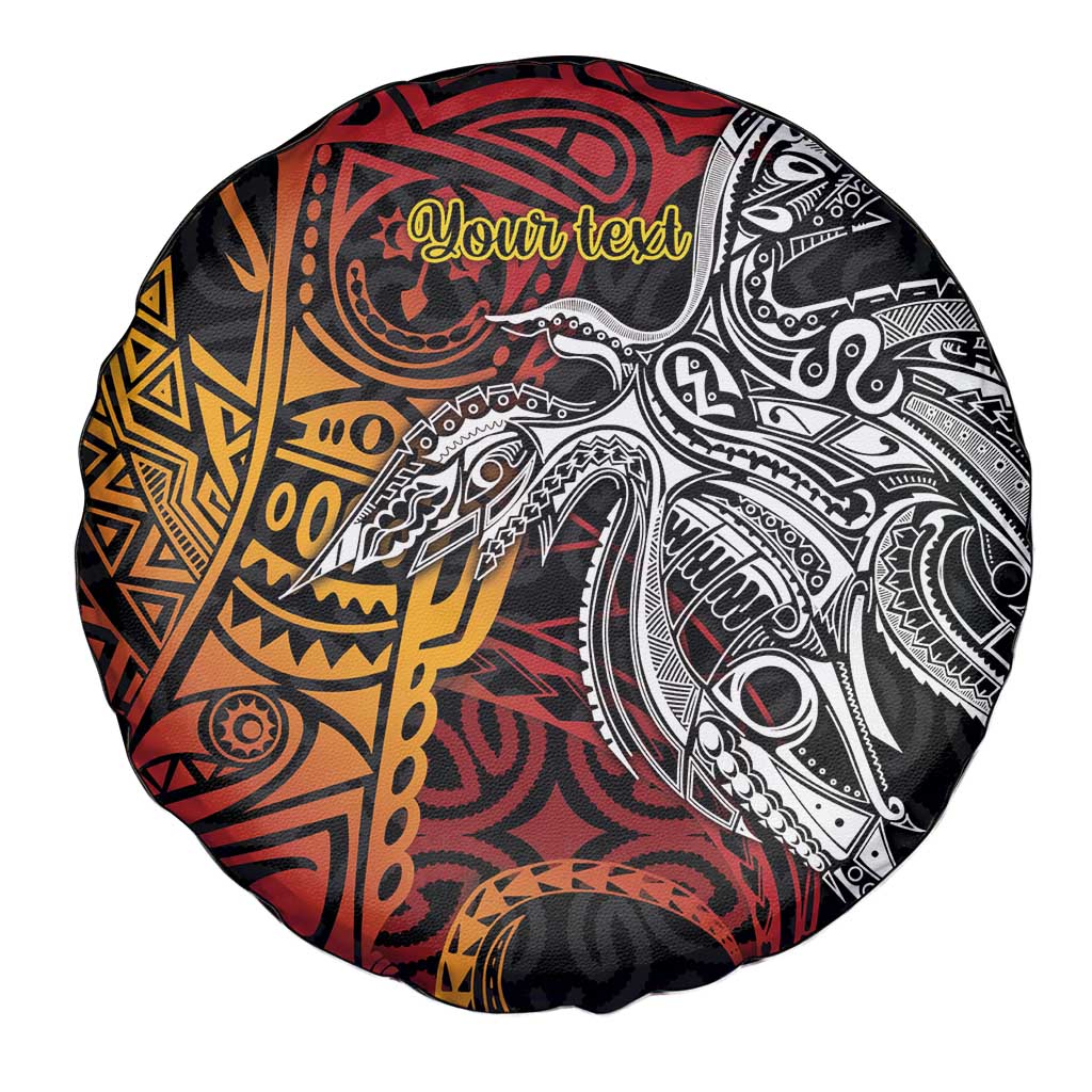 Papua New Guinea Sepik Personalised Spare Tire Cover PNG Bird of Paradise Tattoo - Polynesian Pride