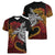 Papua New Guinea Sepik Personalised Women V-Neck T-Shirt PNG Bird of Paradise Tattoo - Polynesian Pride
