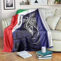 Personalised PNG Bougainville Blanket Bird of Paradise Tattoo Flag Motif - Polynesian Pride