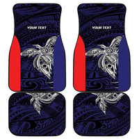 Personalised PNG Bougainville Car Mats Bird of Paradise Tattoo Flag Motif - Polynesian Pride