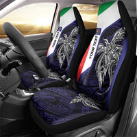 Personalised PNG Bougainville Car Seat Cover Bird of Paradise Tattoo Flag Motif LT9 - Polynesian Pride