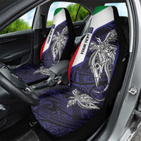 Personalised PNG Bougainville Car Seat Cover Bird of Paradise Tattoo Flag Motif LT9 - Polynesian Pride