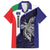 Personalised PNG Bougainville Family Matching Tank Maxi Dress and Hawaiian Shirt Bird of Paradise Tattoo Flag Motif - Polynesian Pride