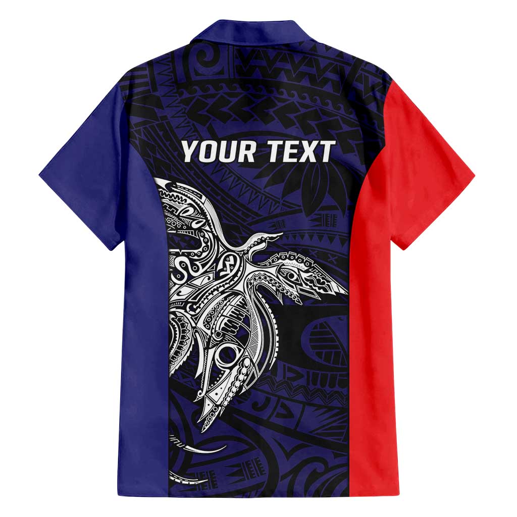 Personalised PNG Bougainville Family Matching Tank Maxi Dress and Hawaiian Shirt Bird of Paradise Tattoo Flag Motif - Polynesian Pride