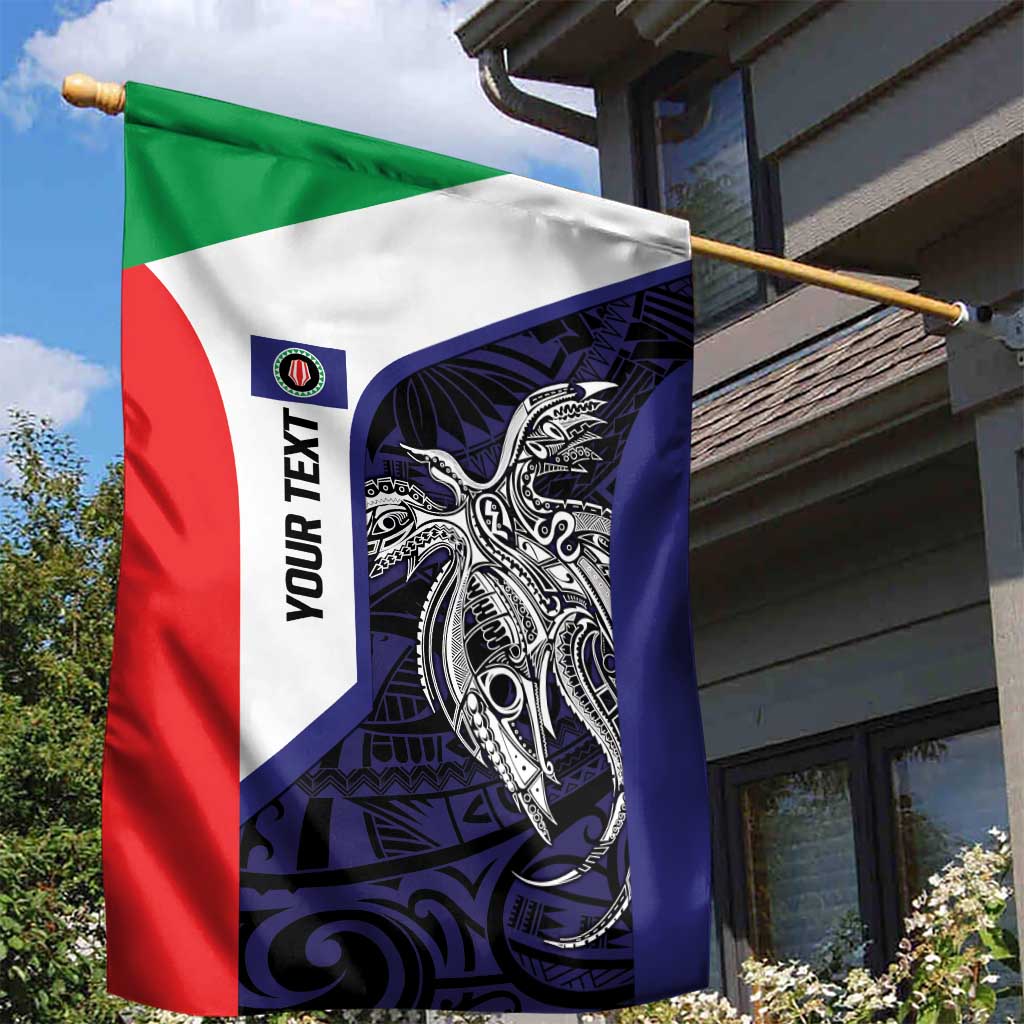 Personalised PNG Bougainville Garden Flag Bird of Paradise Tattoo Flag Motif - Polynesian Pride