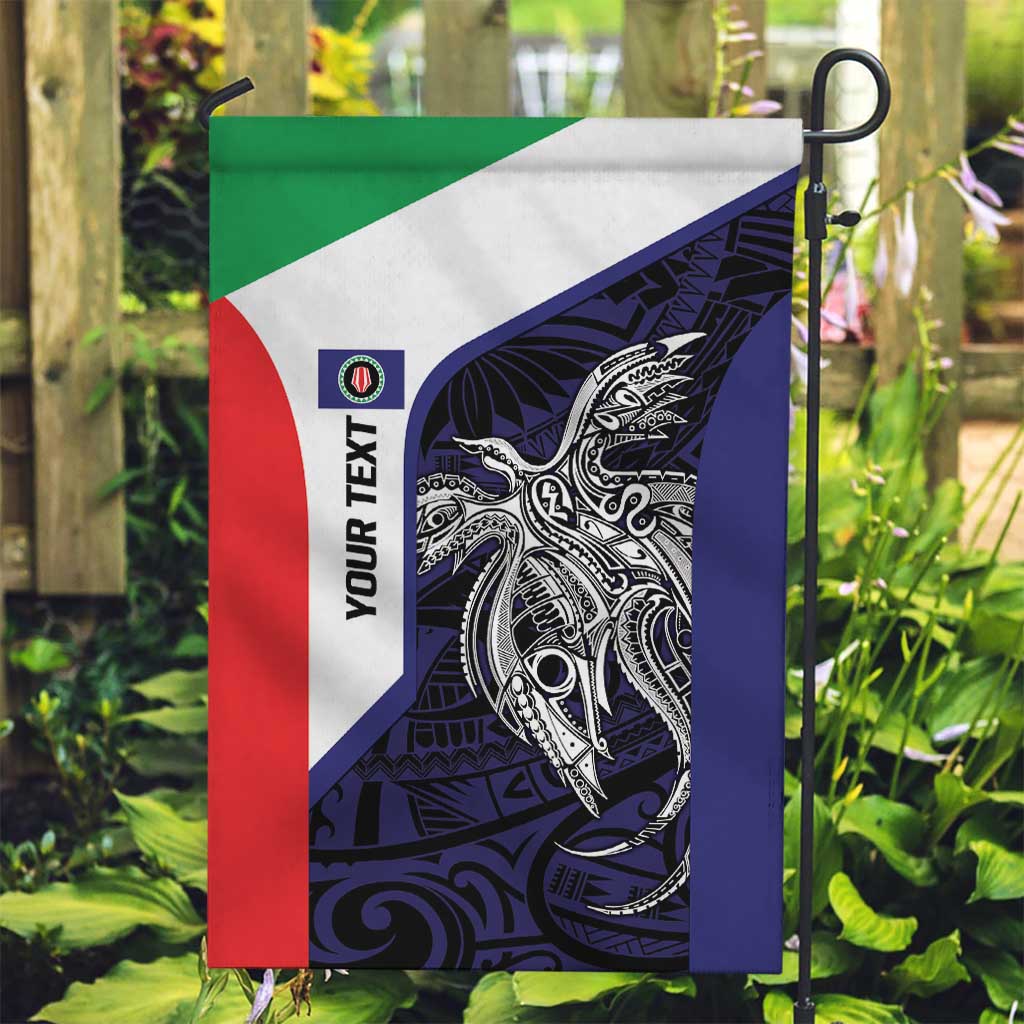 Personalised PNG Bougainville Garden Flag Bird of Paradise Tattoo Flag Motif - Polynesian Pride