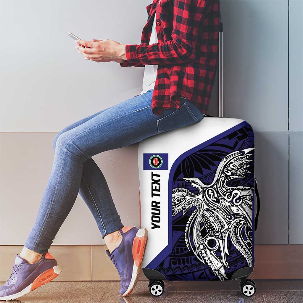 Personalised PNG Bougainville Luggage Cover Bird of Paradise Tattoo Flag Motif - Polynesian Pride