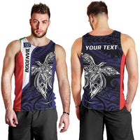 Personalised PNG Bougainville Men Tank Top Bird of Paradise Tattoo Flag Motif LT9 - Polynesian Pride