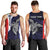 Personalised PNG Bougainville Men Tank Top Bird of Paradise Tattoo Flag Motif - Polynesian Pride